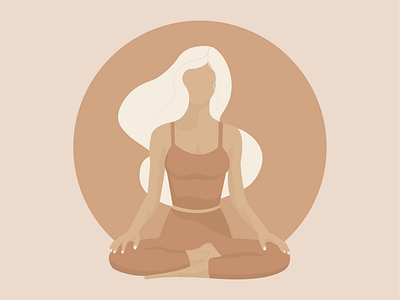 Woman in Lotus Position asanas beauty body design faceless graphic design health human illustration lotus meditation pose position relaxation sit sit down vector woman yoga