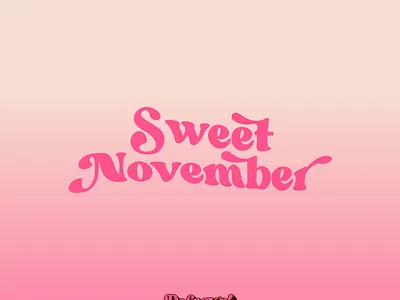 Sweet November dafneys! illustration pink typography