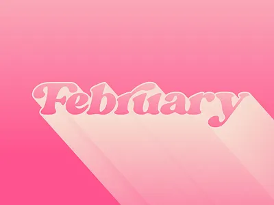 February Type Design dafneys! illustration pink typography vector