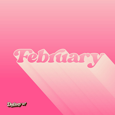 February Type Design dafneys! illustration pink typography vector