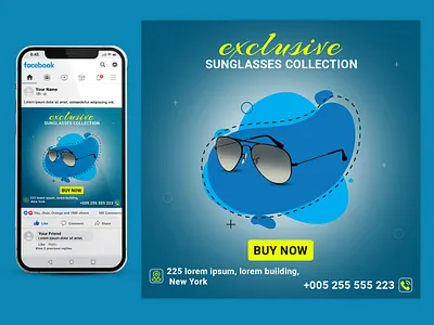 Social Media Post Design ad design ads branding design flyer flyer for sunglass flyer print flyer template graphic design poster poster design social media flyer sunglass
