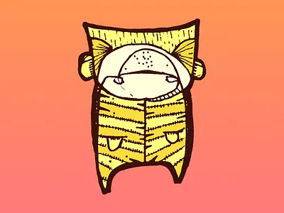 Yellow Flipper character illustration kids nft