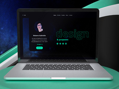 Maiane Gabriele | Personal Website | UI/UX Designer adobe adobe xd code dark dark mode design figma front end personal webste ui ui design user experience user interface ux design web design website xd