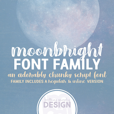 Moonbright Font Family branding design logo script typography