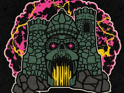 GRAYSKULL branding design heman illustration jackkirby logo mastersoftheuniverse papajart typography vector