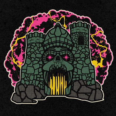 GRAYSKULL branding design heman illustration jackkirby logo mastersoftheuniverse papajart typography vector