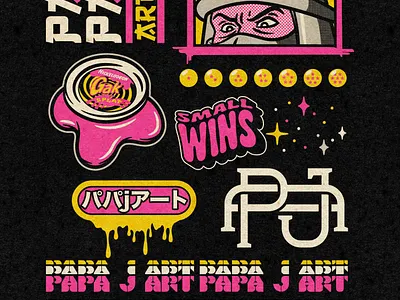 NOSTALGIA branding design dragonball dragonballz gak illustration logo ninjaturtles nostalgia papajart small wins tmnt vector