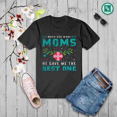 When GOD Made moms, He gave me the best one. Mothers Day T-shirt branding custom design custom tshirt design design graphic design graphic t shirt illustration logo mom design mom t shirt mom tee mom typography mothers day mothers day t shirt design mothers day typography t shirt t shirt design ui vector