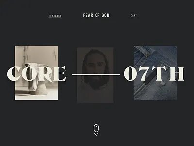 Fear of God - Landing Page fear of god figma landing page photography streetwear typography web design