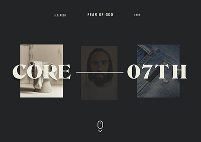 Fear of God - Landing Page fear of god figma landing page photography streetwear typography web design