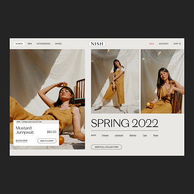 Nish Website clothing elegant graphic design layout lifestyle modern sustainable ui web design website