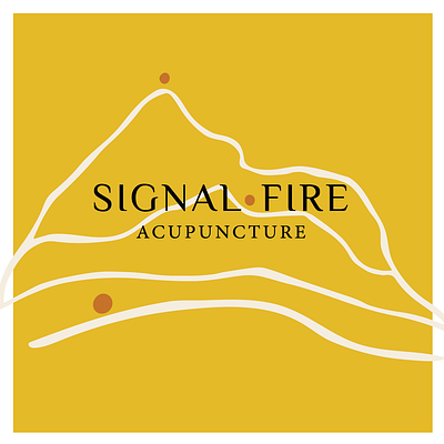 Signal Fire Acupuncture branding design draw graphic design illustration logo