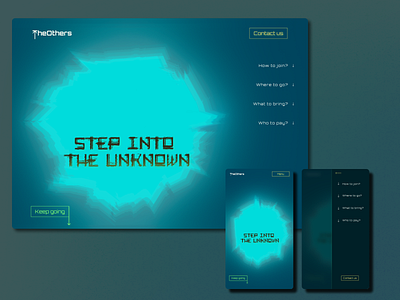 Step into the unknown experience immersive landing page mobile design responsive sea depths theme ui ux web design