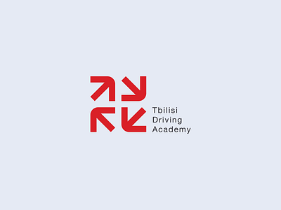 Tbilisi Driving Academy academy arrows auto blockchain cross-road crypto driving forward geometry logo minimalism school sign simple tbilisi