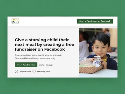 LA Food Bank - Nonprofit Fundraising Landing Page branding clean design concept design facebook food bank fundraiser fundraising graphic design illustration landing page logo mockup nonprofit typography ui vector web design website