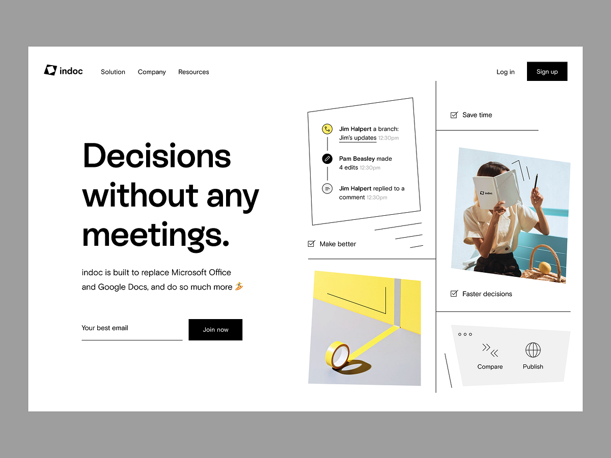 indoc: landing page by Vladimir Gruev for ooze 🇺🇦 on Dribbble