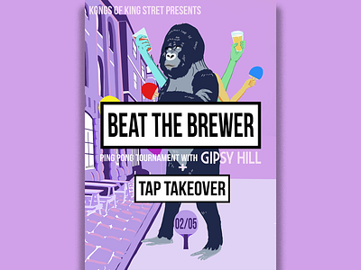 Gipsy Hill Brewery Tap takeover Poster graphic design illustration poster design