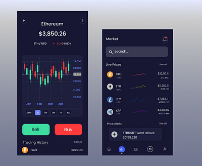 Crypto currency Wallet App branding design mobile app online shopping ux