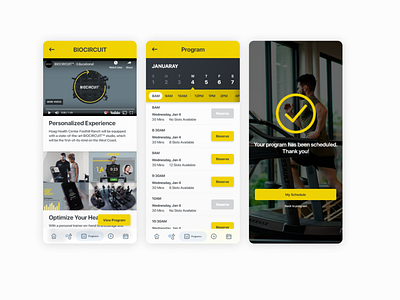 BioCircuit Fitness App app design branding design fitness mobile app ui ux