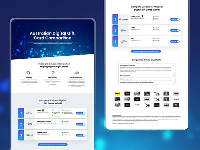 Digital Gift Card @Landing Page Design design landing page design mockup design ui uiux ux website design