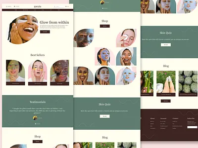 Garota 002 brand brand identity branding color colorful creative cute design flat graphic design landing page logo mockup skincare typography ui ux web website woman