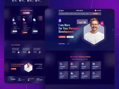 Personal portfolio landing page agency agency website cv design design digital agency freelancer landingpage personal portfolio resume theme web page website