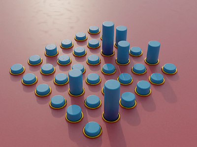 Reverse Buttons 3d 3d art 3dillustration abstract animation b3d blender blender3d cycles digitalart illustration isometric lowpoly modeling render