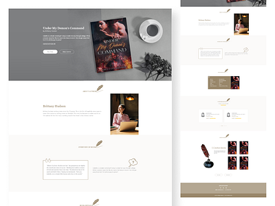 Under My Demon's Command Book Landing Page amazon book book design books ebook la landing page love novel poet ui ux web design writer