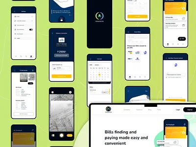 Organizo - Bill app backup bill billapp billbackup billdocuments billorganizer billrecords casestudy landingpage laptop loginpage mobileapp onboarding organizo portfolio responsive upload uxdesign webapplication