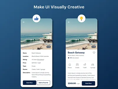 Make UI Visually Creative design flat graphic design hotel booking illustration typography ui ui design ui ux ux