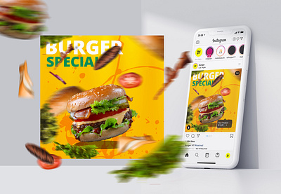 Design promotion burger social