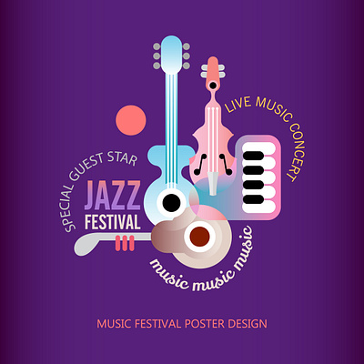 Jazz Festivel Poster Design design jazz music poster vector