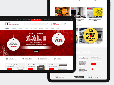 Furniture In Fashion @Furniture Store Design ecommerce furniture landing page design mockup design ui uiux ux website design