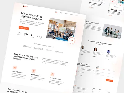 Digcy - Creative Digital Agency Landing Page branding design digital agency landing page ui uidesign uiux userinterface userinterfacedesign webdesign website