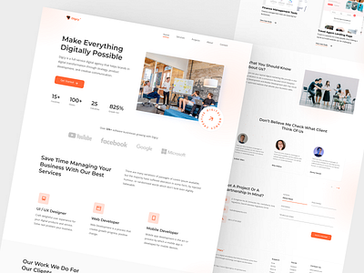 Digcy - Creative Digital Agency Landing Page branding design digital agency landing page ui uidesign uiux userinterface userinterfacedesign webdesign website