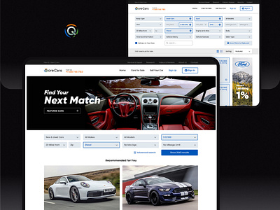 QoreCars agency business cars design developers fiqore graphic design illustration mdevelopers qorecars ui ui design ux ux design web app web design web development website website design website development