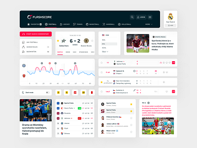 Flashscore - components showcase app components design design system product design sketch ui ui kit user interface ux website