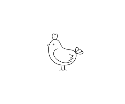 Chicken icon bird icons chicken cute doodle hand drawn illustration line drawing line icon minimal simple sketch wip