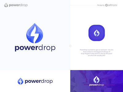 Powerdrop Logo and branding design project best logo designer blue brand logo branding branding design design drop fire graphic icon letter logo logo mark popular logo power shop logo symbol top logo designer typography