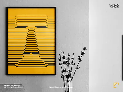 Tense Face abstract branding creative art creative design expression face illustration impression lineart logo design minimal mockup poster design