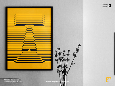 Tense Face abstract branding creative art creative design expression face illustration impression lineart logo design minimal mockup poster design