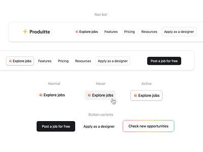 Button variants active app button button styles button variants design gradient hover nav navbar navigation normal outline site ui ux variants web
