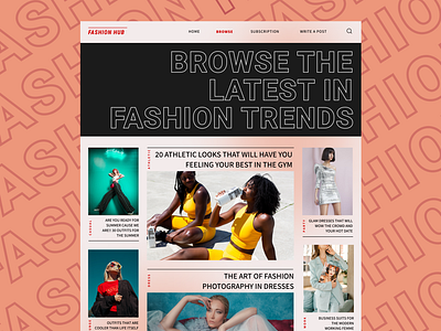 Fashion Website UI Design artistic website blog fashion fashion blog fashion ui design fashion visual design fashion website medium website ui web design
