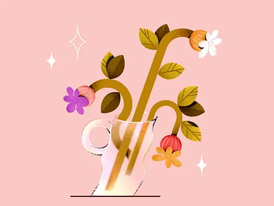 FLOWERS art illustration design artists creative flowers graphic graphics illustration pink