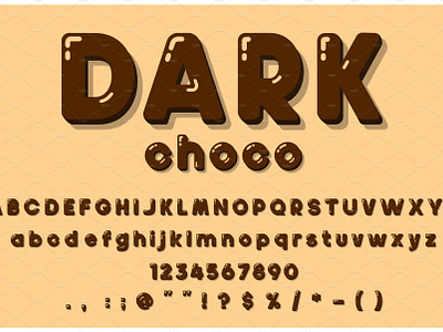 Chocolate font type, choco alphabet by Vectorrrr1 on Dribbble