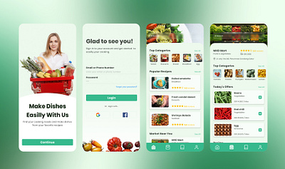 Resep Mamak | Recipe and Marketplace Mobile Apps branding design fruits market marketplace mobile apps recipe apps shop shopping ui ux vegetables