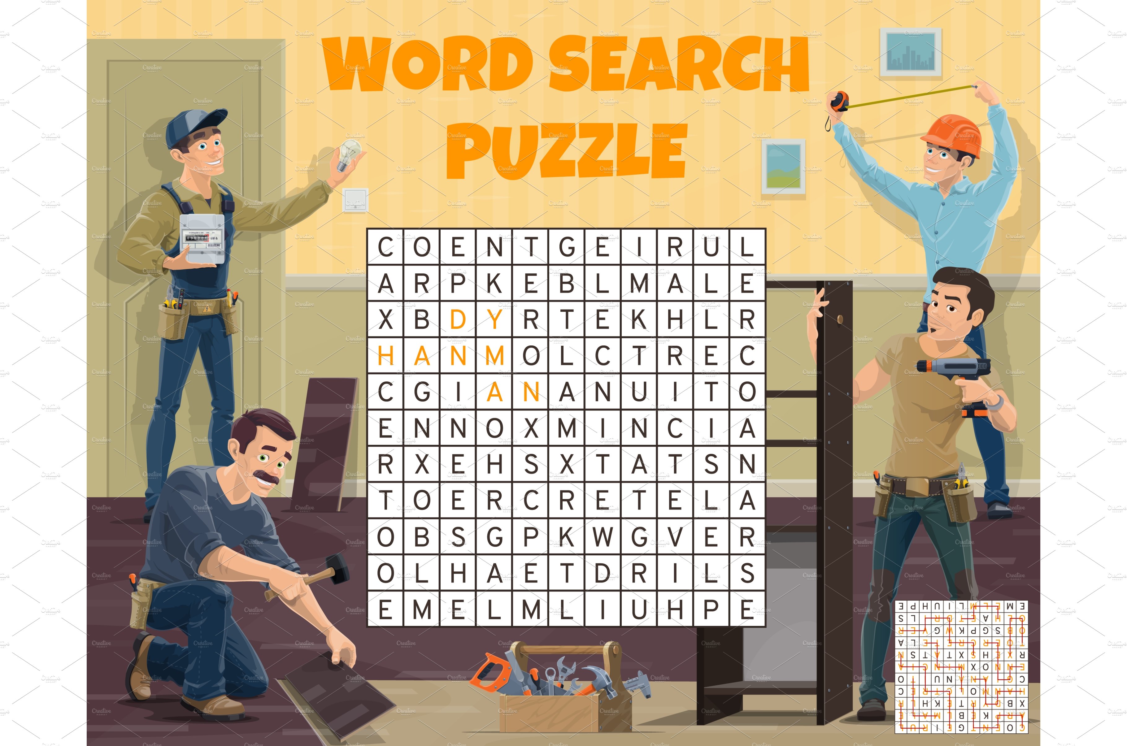 house-construction-word-search-by-vector-tradition-sm-on-dribbble