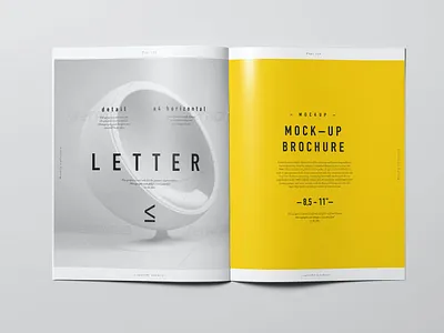 US Letter Brochure Mockups agency bifold booklet brochure brochure mockup brochure template catalog catalogue company corporate gold leaflet letter magazine portrait presentation realistic stamp us letter v