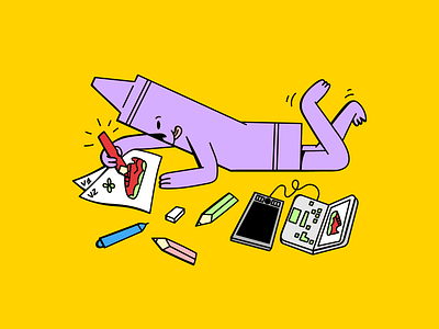 Become an Illustrator advice art supplies article career character crayon dad digital dope draw drawing editorial illustration illustratir office pencil purple sneaker vector wacom