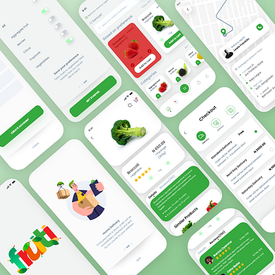 UI Design for Fruiti App 🍓 branding ui